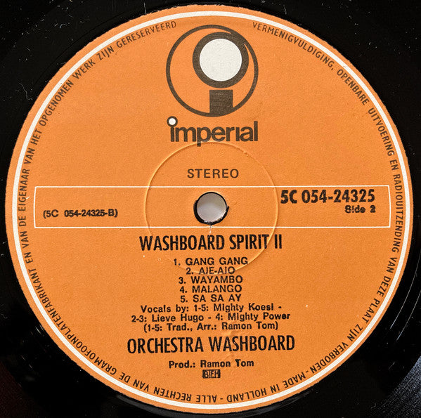 Orchestra Washboard – Washboard Spirit 2 – LP, NL 1968
