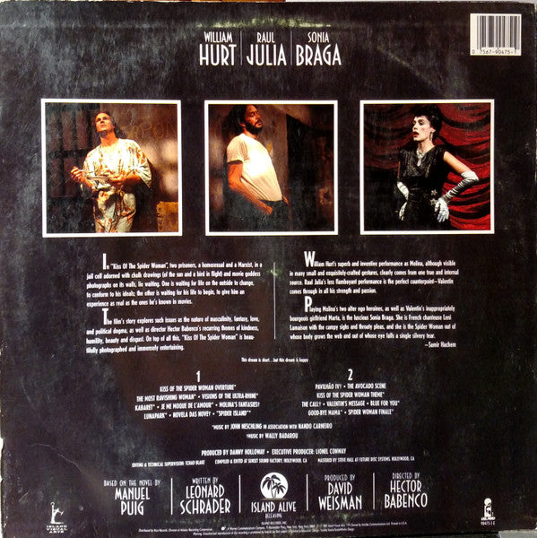 John Neschling / Nando Carneiro And Wally Badarou – Kiss Of The Spider Woman (Original Soundtrack With Music & Dialogue) – LP, US 1985