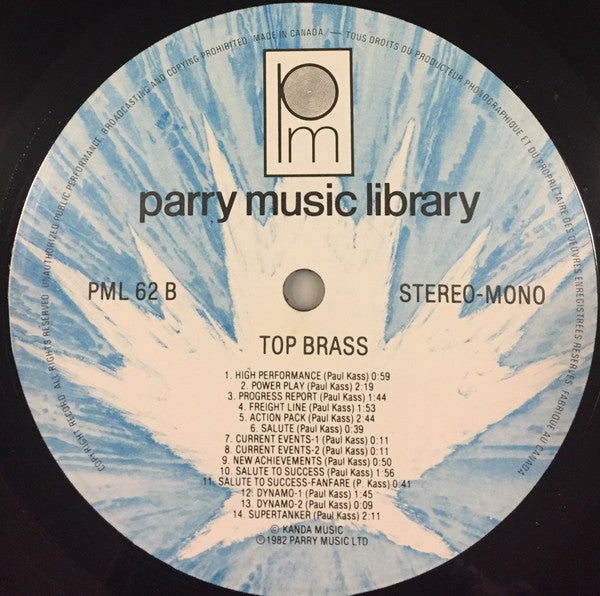 Frances Ruffino / Paul Kass – Top Brass – LP, CA 1982