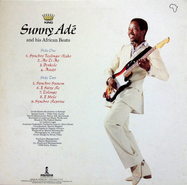 King Sunny Ade & His African Beats = King Sunny Ade & His African Beats – Synchro System = シンクロ・システム – LP, JP 1983