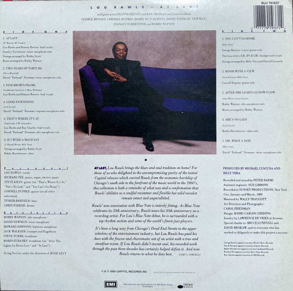 Lou Rawls – At Last – LP, AU 1989