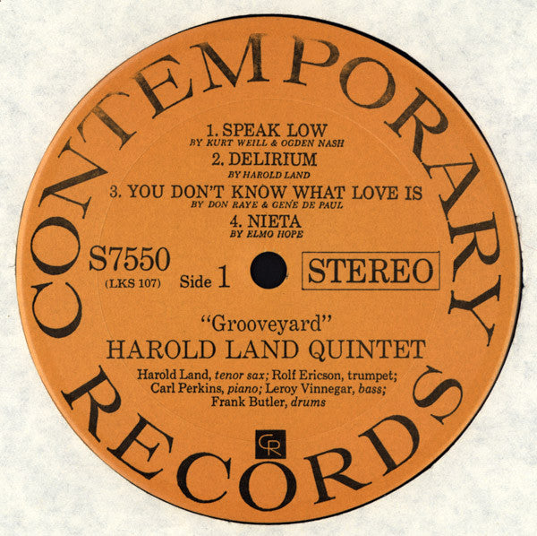 Harold Land Quintet – Grooveyard – LP, US
