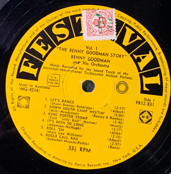 Benny Goodman – The Benny Goodman Story Vol. 1 — back cover