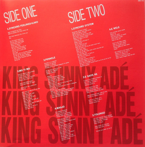 King Sunny Ade & His African Beats = King Sunny Ade & His African Beats – Synchro System = シンクロ・システム – LP, JP 1983