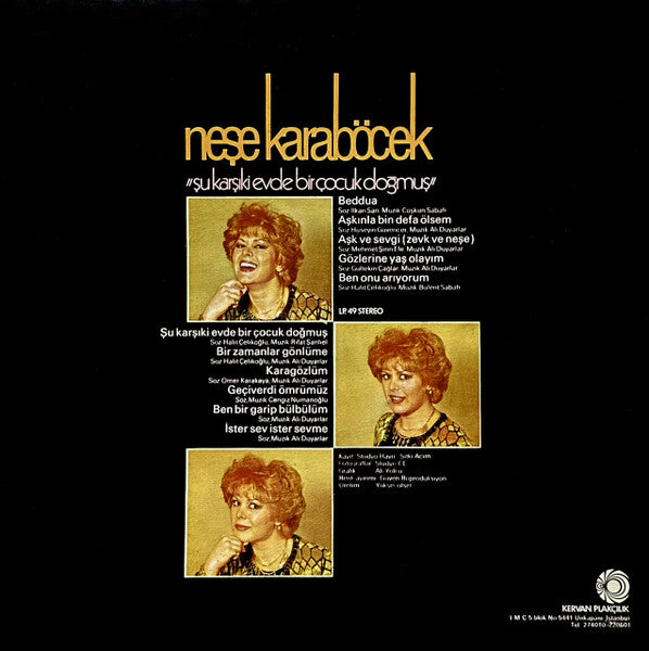 Neşe Karaböcek – Şu Karşıki Evde Bir Çocuk Doğmuş – LP, TR 1980