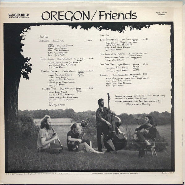 Oregon – Friends — back cover