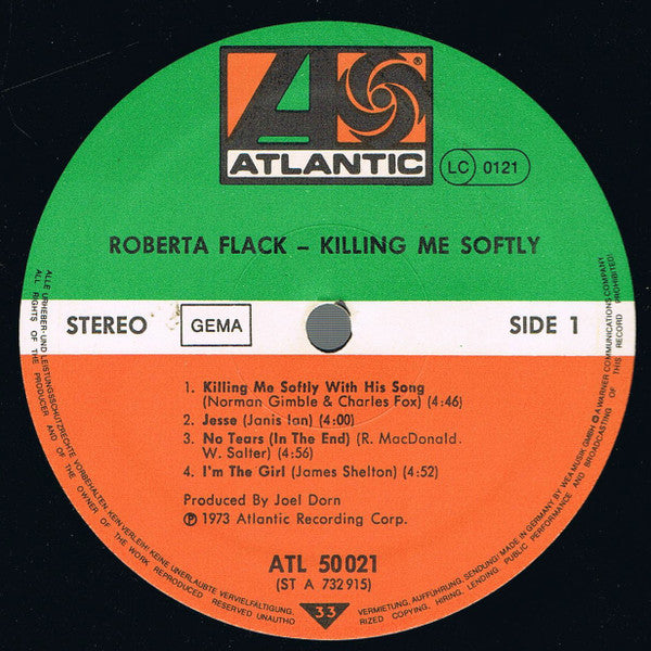 Roberta Flack – Killing Me Softly – LP, DE