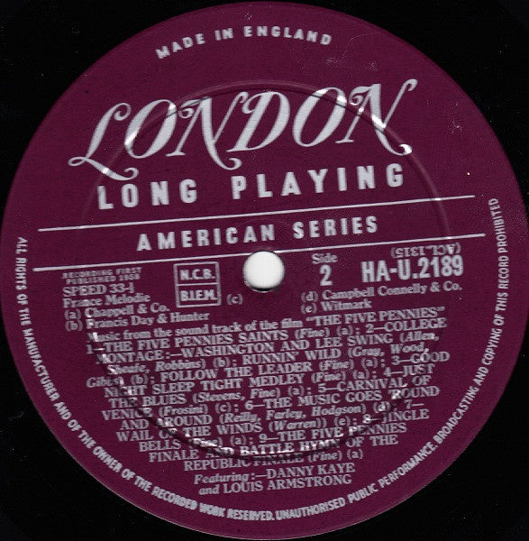 Danny Kaye (2) & Louis Armstrong – The Five Pennies – LP, UK 1959
