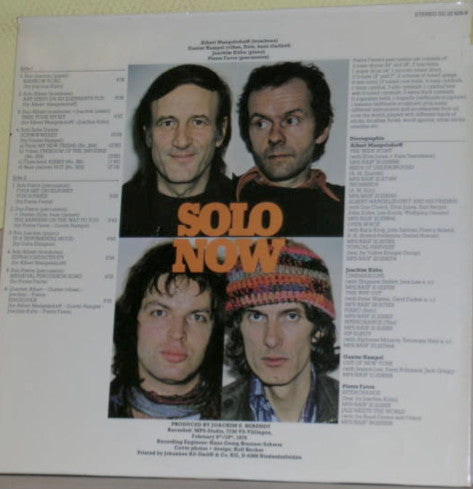 Albert Mangelsdorff, Pierre Favre, Joachim Kühn, Gunter Hampel – Solo Now — image 3