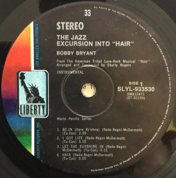 Bobby Bryant – The Jazz Excursion Into Hair – LP, AU 1969
