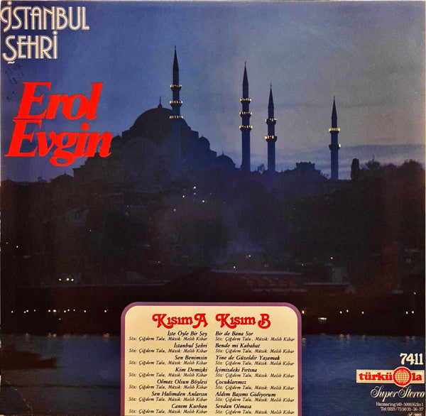 Erol Evgin – İstanbul Şehri — back cover