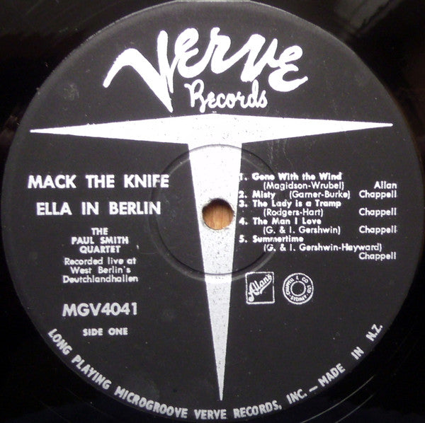 Ella Fitzgerald – Mack The Knife - Ella In Berlin – LP, NZ 1960