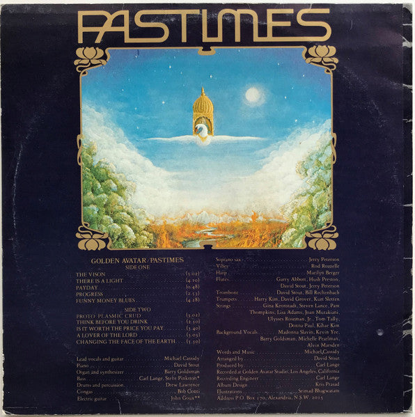 Golden Avatar – Pastimes — back cover