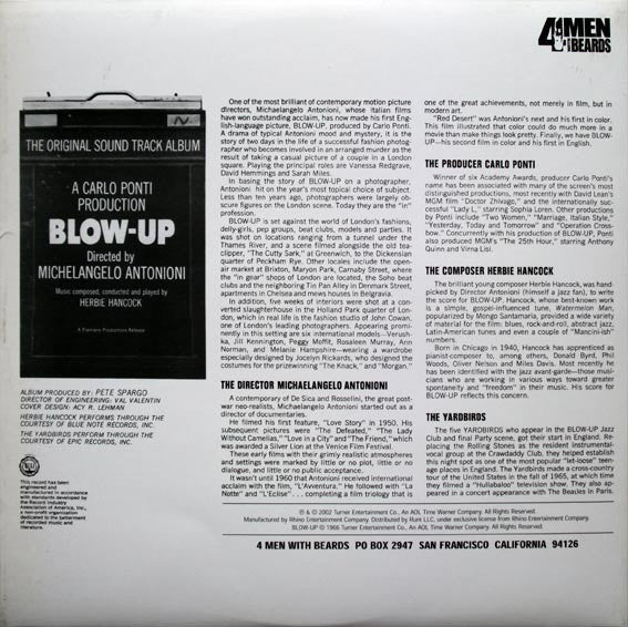 Herbie Hancock – Blow-Up - The Original Soundtrack Album — back cover