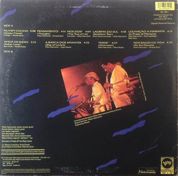 Milton Nascimento Special Guest Wayne Shorter – A Barca Dos Amantes — back cover