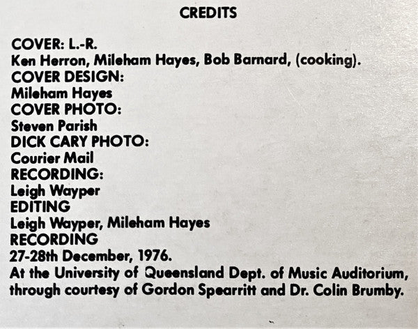 Mileham Hayes' World's Hottest Jazz Band – Mileham Hayes' World's Hottest Jazz Band – LP, AU 1978