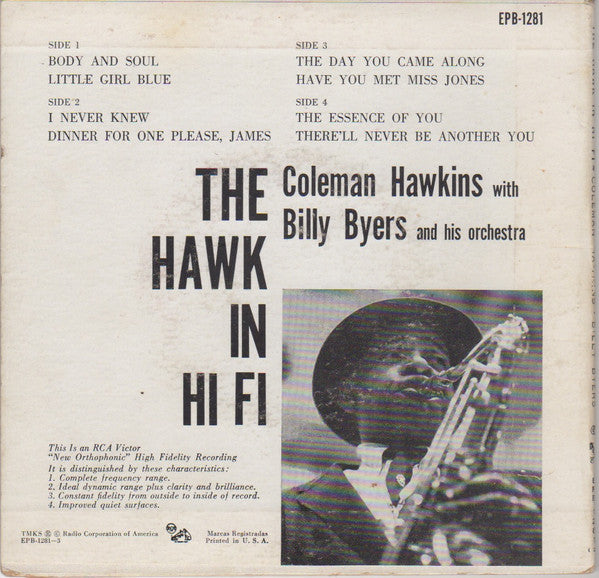 Coleman Hawkins And Billy Byers And His Orchestra – The Hawk In Hi Fi — back cover