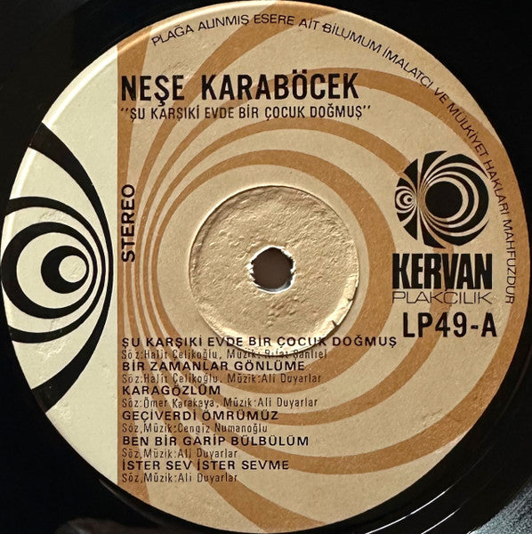 Neşe Karaböcek – Şu Karşıki Evde Bir Çocuk Doğmuş – LP, TR 1980