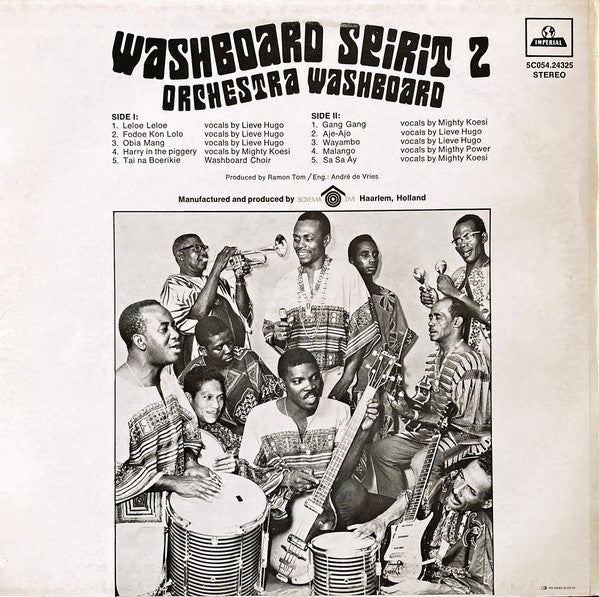 Orchestra Washboard – Washboard Spirit 2 — back cover