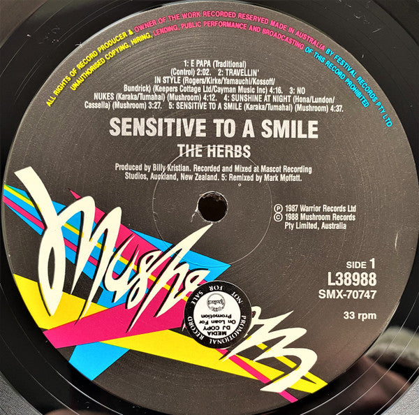 Herbs – Sensitive To A Smile – LP, AU 1988
