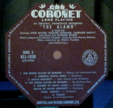 Dimitri Tiomkin – The Alamo (In Todd-AO) – LP, AU 1960