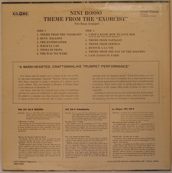 Nini Rosso – Theme From The "Exorcist" — back cover