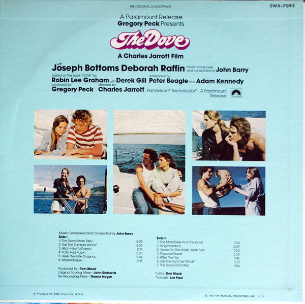 John Barry – ダブ = The Dove (Original Motion Picture Soundtrack) – LP, JP 1975