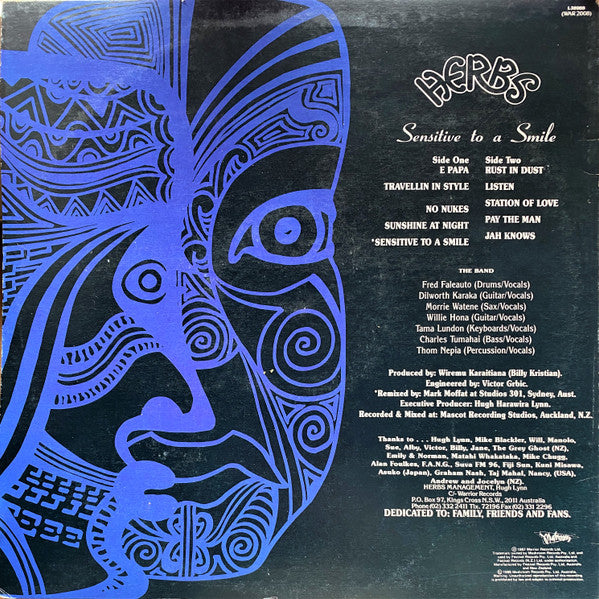 Herbs – Sensitive To A Smile – LP, AU 1988