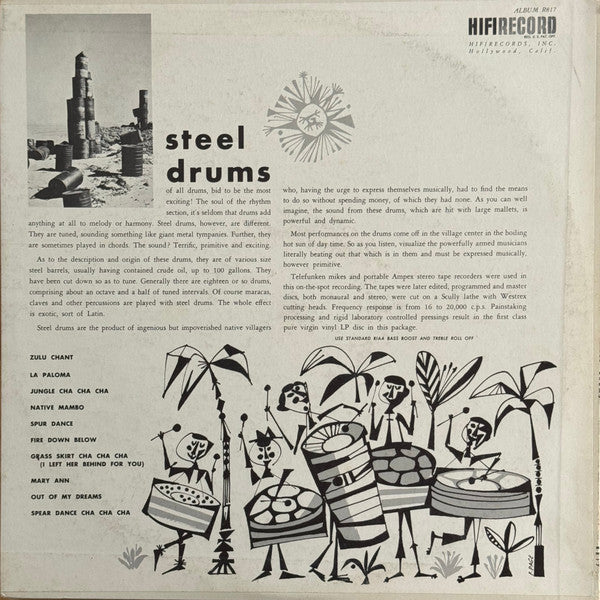 The Native Steel Drum Band – Steel Drums — back cover