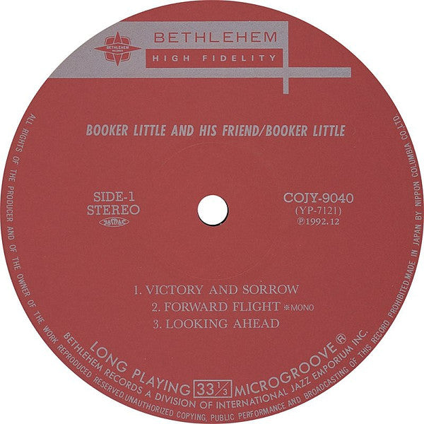 Booker Little – Booker Little And Friend* – LP, JP 1992