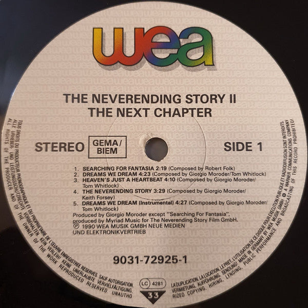 Giorgio Moroder / Robert Folk – The Neverending Story II – LP, DE 1990