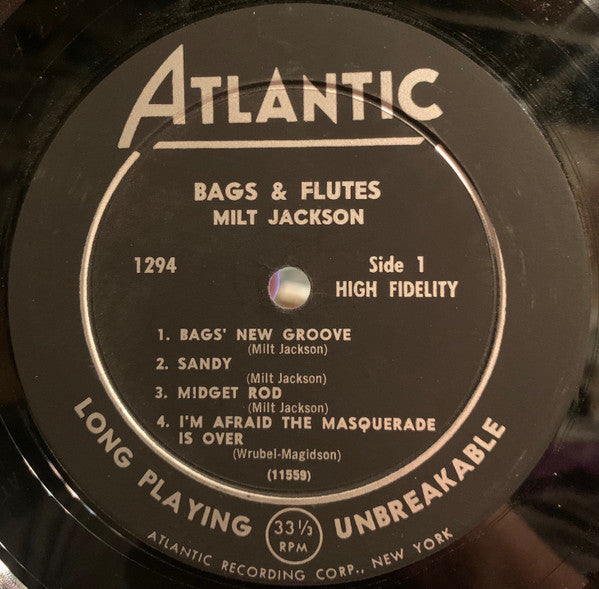 Milt Jackson – Bags & Flutes – LP, US 1959