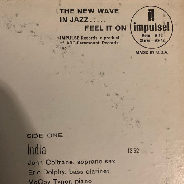 John Coltrane – Impressions – LP, US 1972