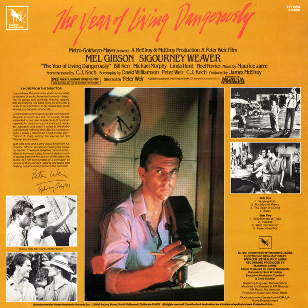 Maurice Jarre – The Year Of Living Dangerously (Original Motion Picture Soundtrack) — back cover