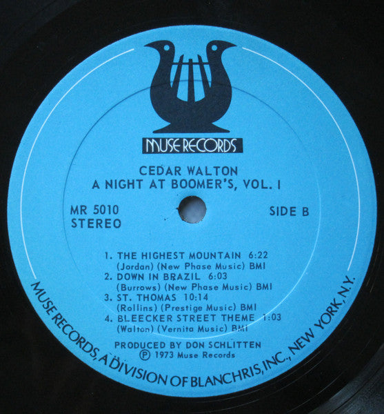 Cedar Walton Trio Special Guest Star Clifford Jordan – A Night At Boomers, Vol. 1 – LP, US 1973