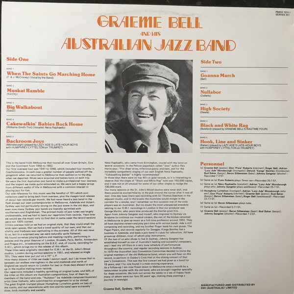 Graeme Bell And His Australian Jazz Band – Graeme Bell And His Australian Jazz Band — back cover