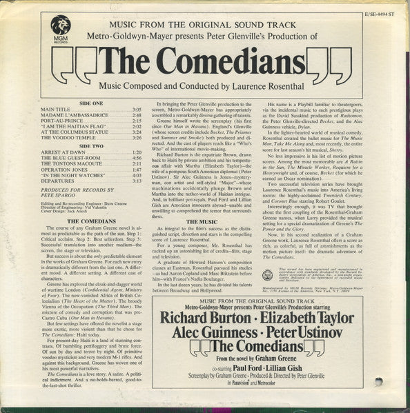 Laurence Rosenthal – The Comedians - Music From The Original Sound Track – LP, US 1967