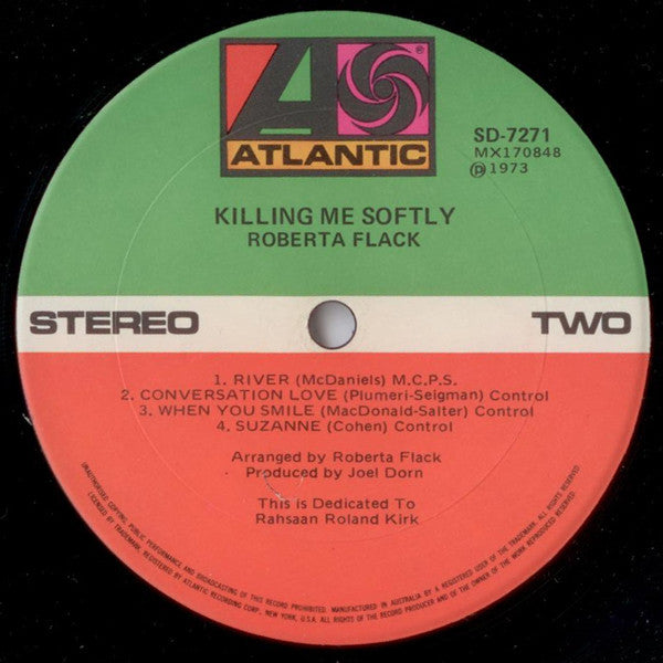 Roberta Flack – Killing Me Softly – LP, AU 1973