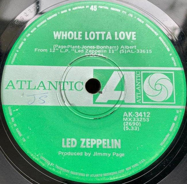Led Zeppelin – Whole Lotta Love / Living Loving Maid (She's Just A Woman) — front cover