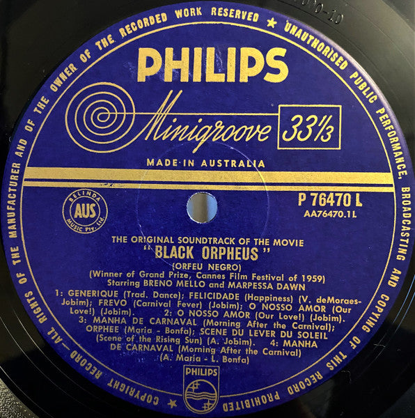 Antonio Carlos Jobim And Luiz Bonfá – The Original Sound Track Of The Movie Black Orpheus (Orfeu Negro) — image 4