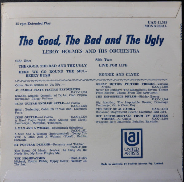 Leroy Holmes Orchestra – The Good, The Bad And The Ugly — back cover