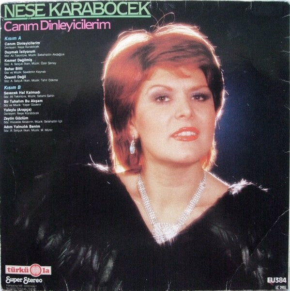 Neşe Karaböcek – Canım Dinleyicilerim — back cover