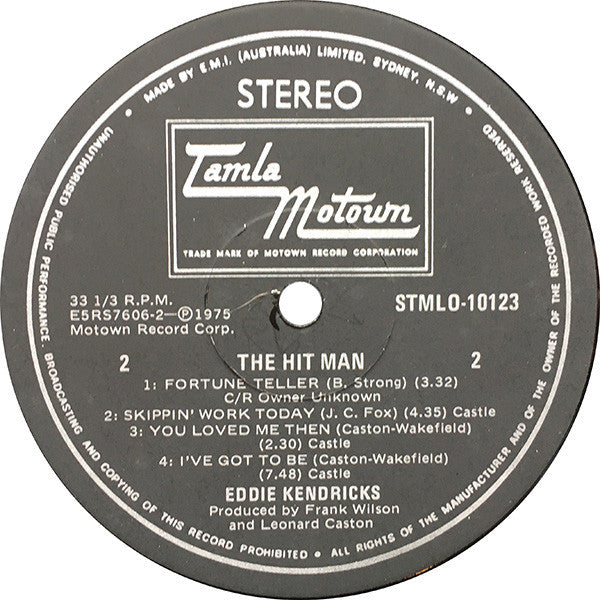 Eddie Kendricks – The Hit Man – LP, AU 1975