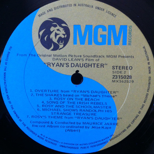 Maurice Jarre – Ryan's Daughter – LP, AU 1970