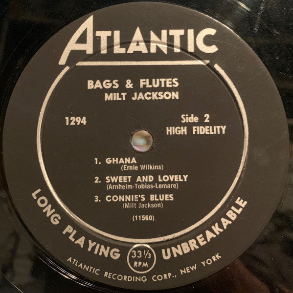 Milt Jackson – Bags & Flutes – LP, US 1959