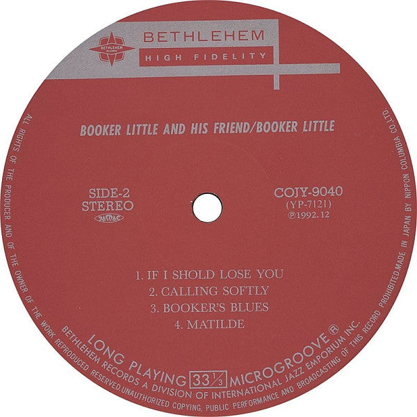Booker Little – Booker Little And Friend* – LP, JP 1992