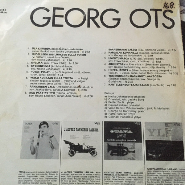 Georg Ots – Georg Ots — back cover
