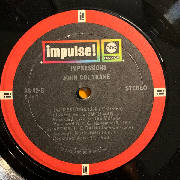 John Coltrane – Impressions – LP, US 1972