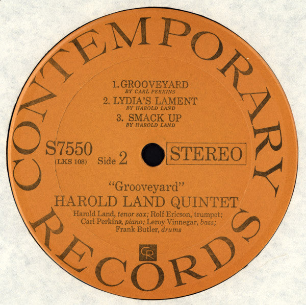 Harold Land Quintet – Grooveyard – LP, US
