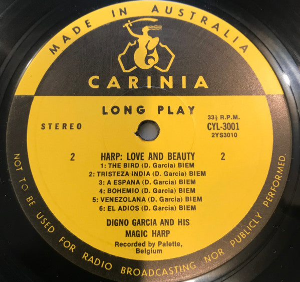 Digno Garcia – Harp Beauty & Love – LP, AU